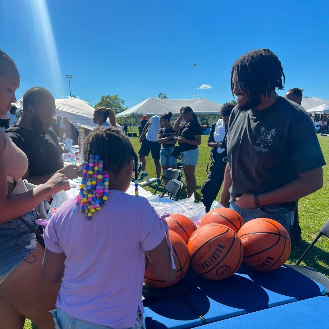 Jaylen Burton at a Let's Gather community event